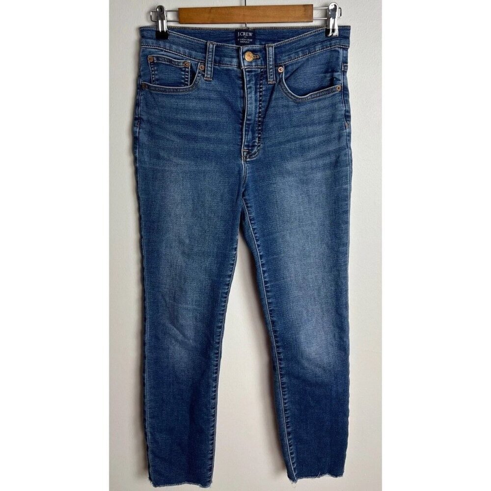 J.Crew 10” High-Rise Skinny Jeans Size 27 Blue Raw Hem BM475 Women’s
